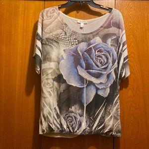 Gorgeous rose studded top